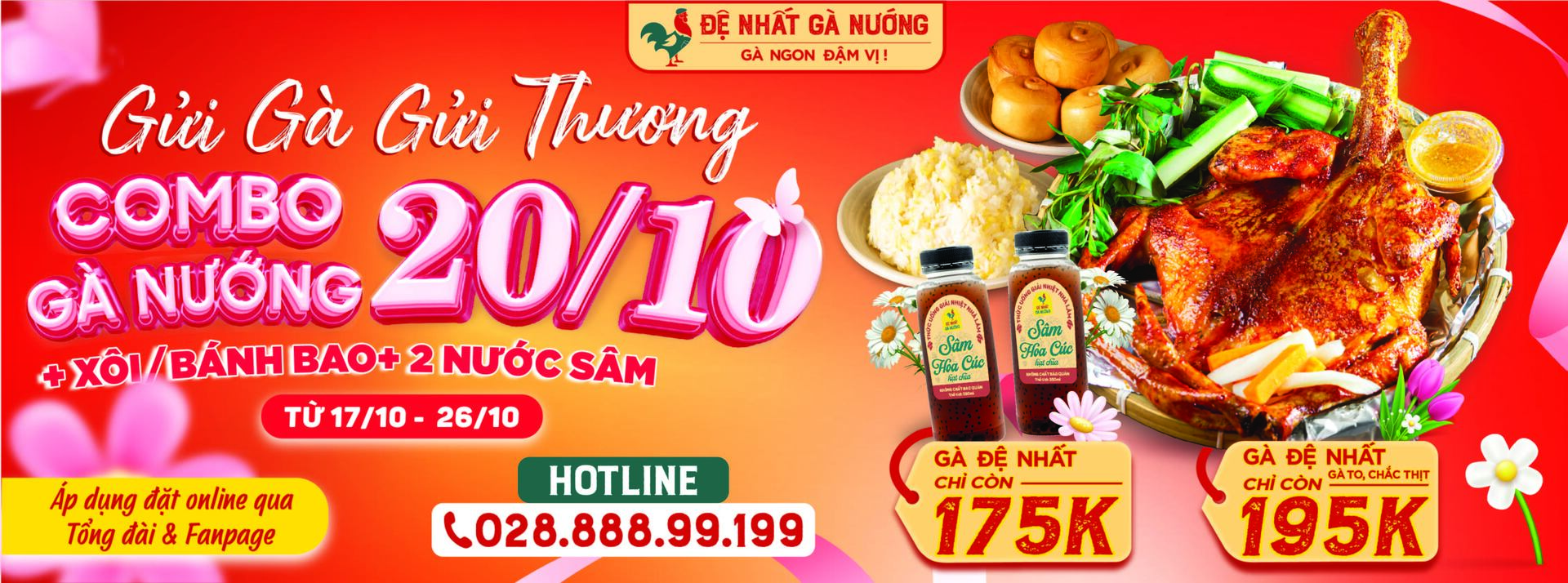 Gửi Gà yêu Thương 20/10 Combo Gà Nướng Chỉ 175k